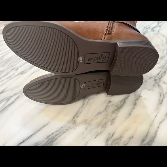 New! Style & Co Kindell Tall Riding Bourbon Brown Boots Size 6.5 - Picture 9 of 11